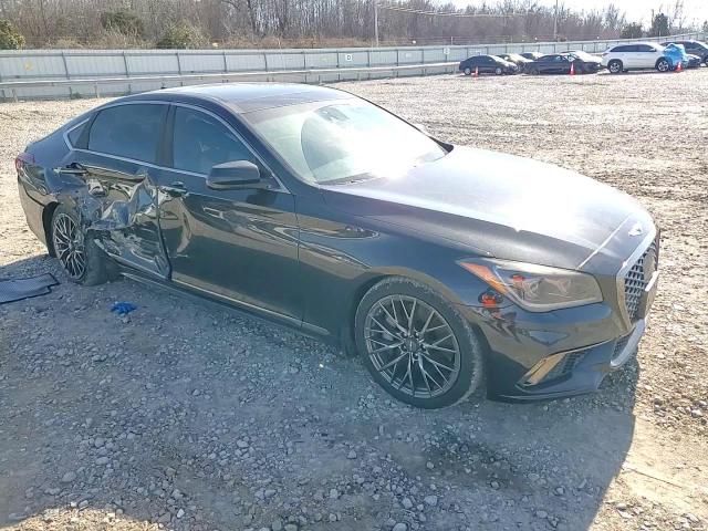 2018 Genesis G80 VIN KMHGN4JB3JU243539 Copart auction photo, side damage thumbnail 10