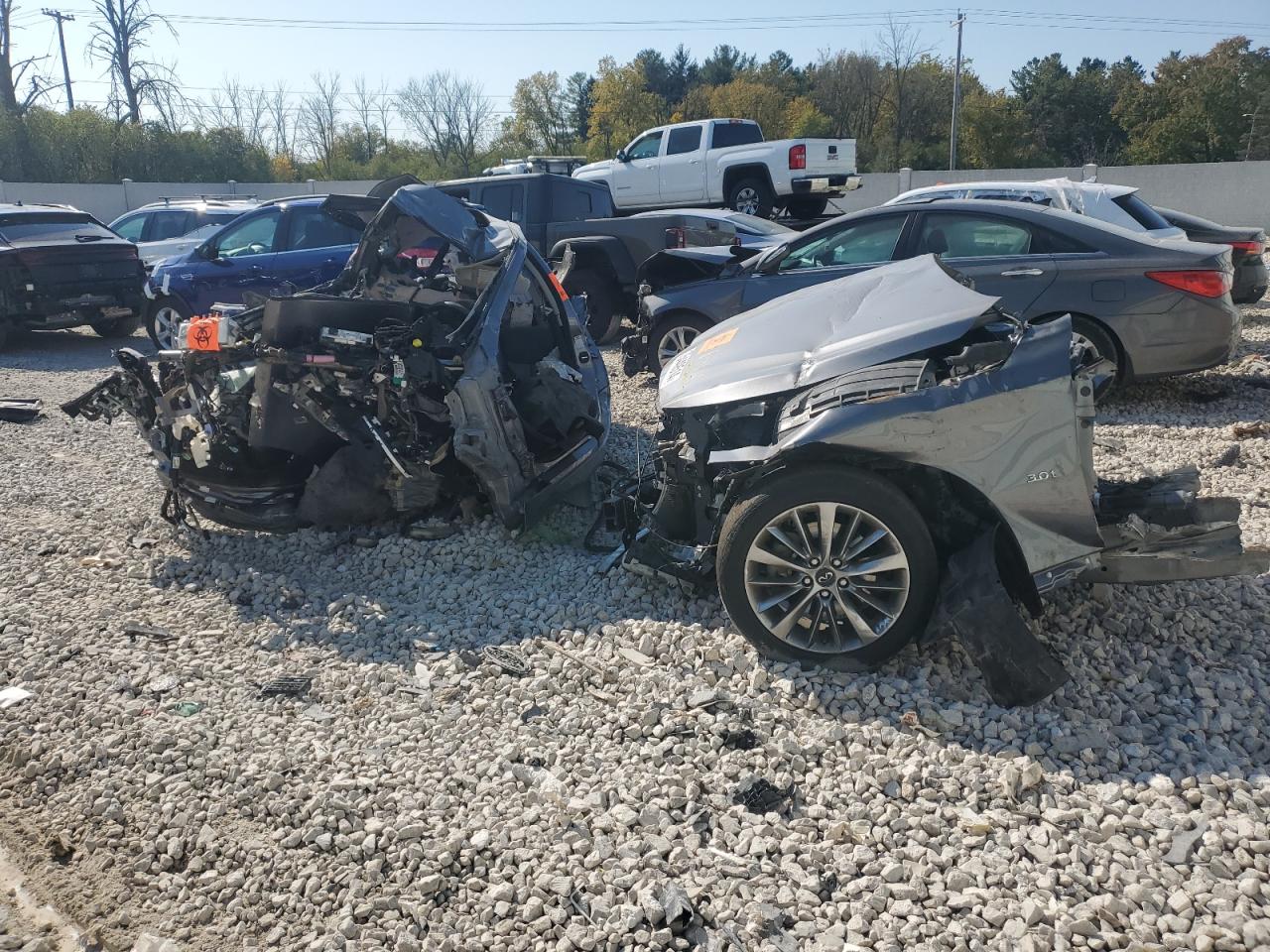 2019 Infiniti Q50 VIN JN1EV7AP7KM516897 Copart auction photo, all over damage thumbnail 2