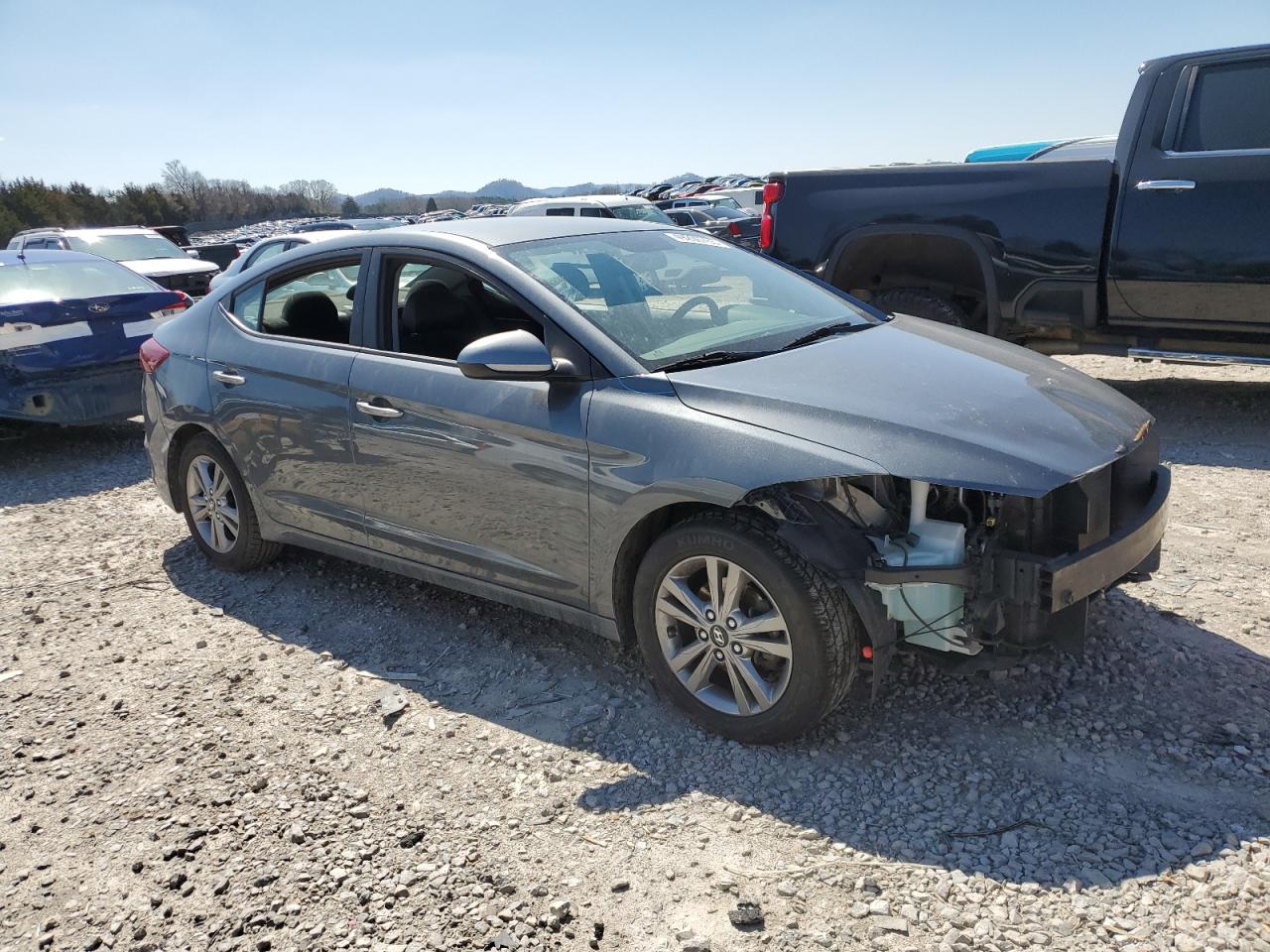 2018 Hyundai Elantra VIN KMHD84LF6JU557308 Copart auction photo, front end / minor dent/scratches damage thumbnail 4