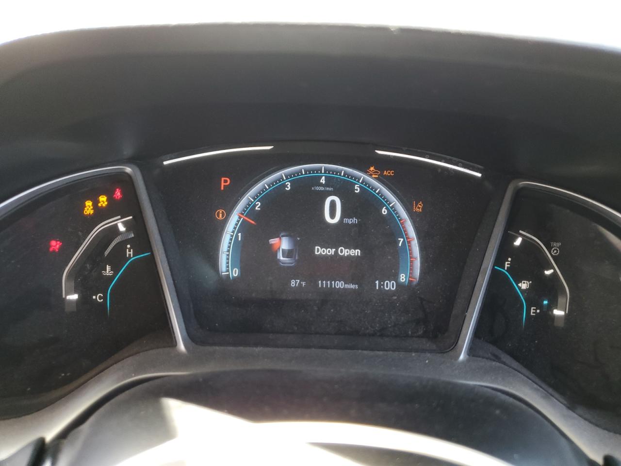 2019 Honda Civic VIN 2HGFC3B30KH354434 Copart auction photo, front end / side damage thumbnail 9