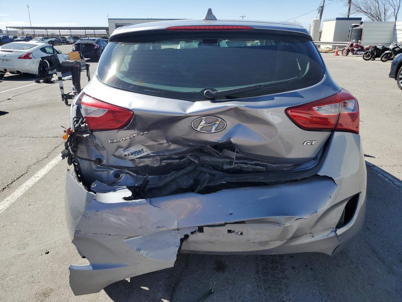 2013 Hyundai Elantra VIN KMHD35LE5DU053252 Copart auction photo, rear end / side damage thumbnail 6