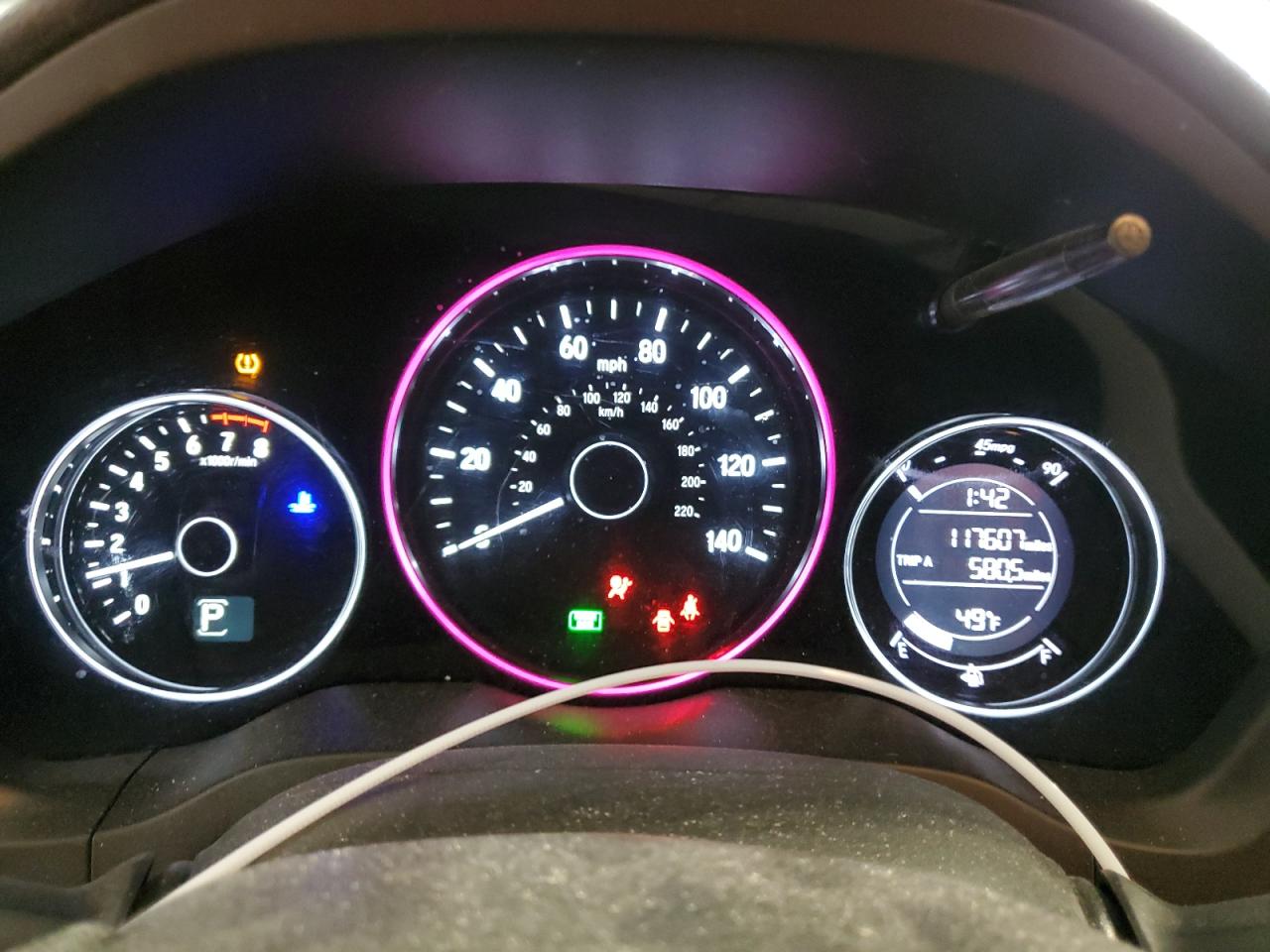 2018 Honda HR-V VIN 3CZRU6H53JG715506 Copart auction photo, front end / side damage thumbnail 9