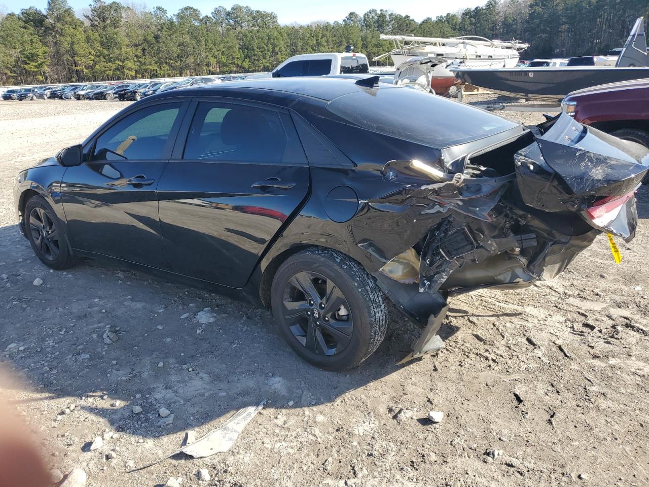 2022 Hyundai Elantra VIN KMHLM4AG3NU321353 Copart auction photo, rear end / side damage thumbnail 2