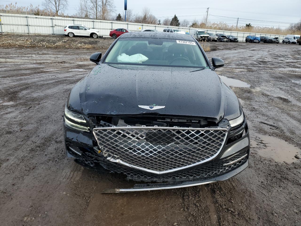 2021 Genesis G80 VIN KMTGB4SC8MU078145 Copart auction photo, front end damage thumbnail 5
