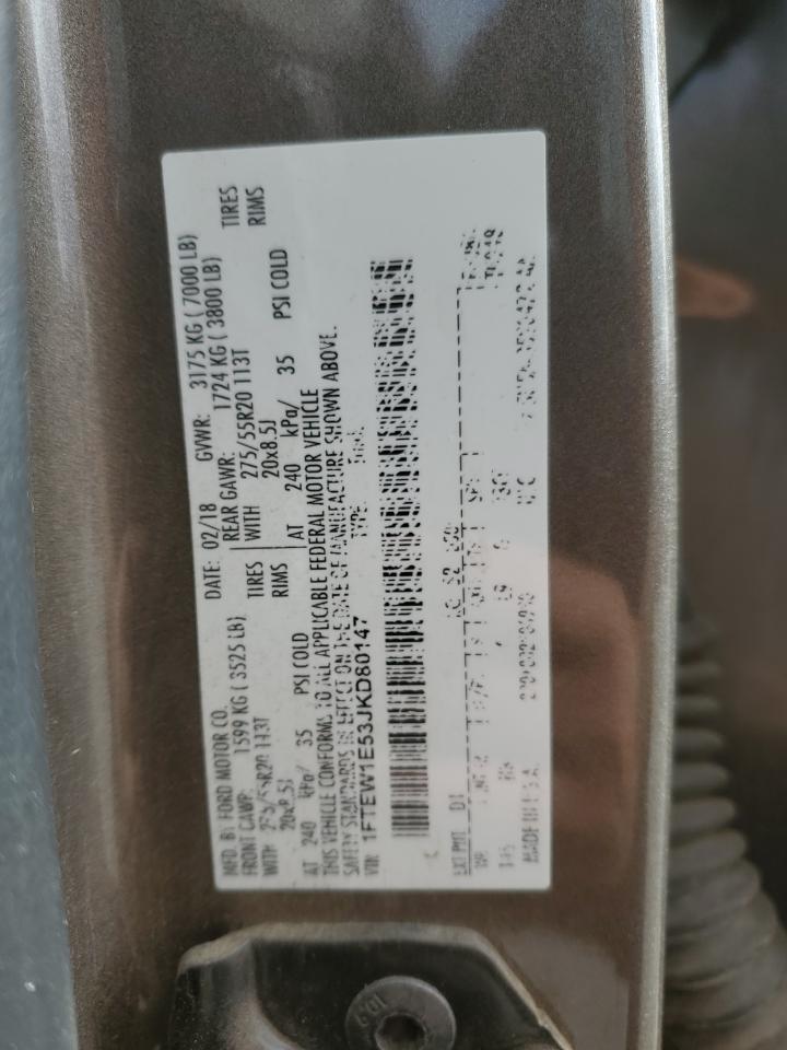 2018 Ford F-150 VIN 1FTEW1E53JKD80147 Copart auction photo, rear end damage thumbnail 15
