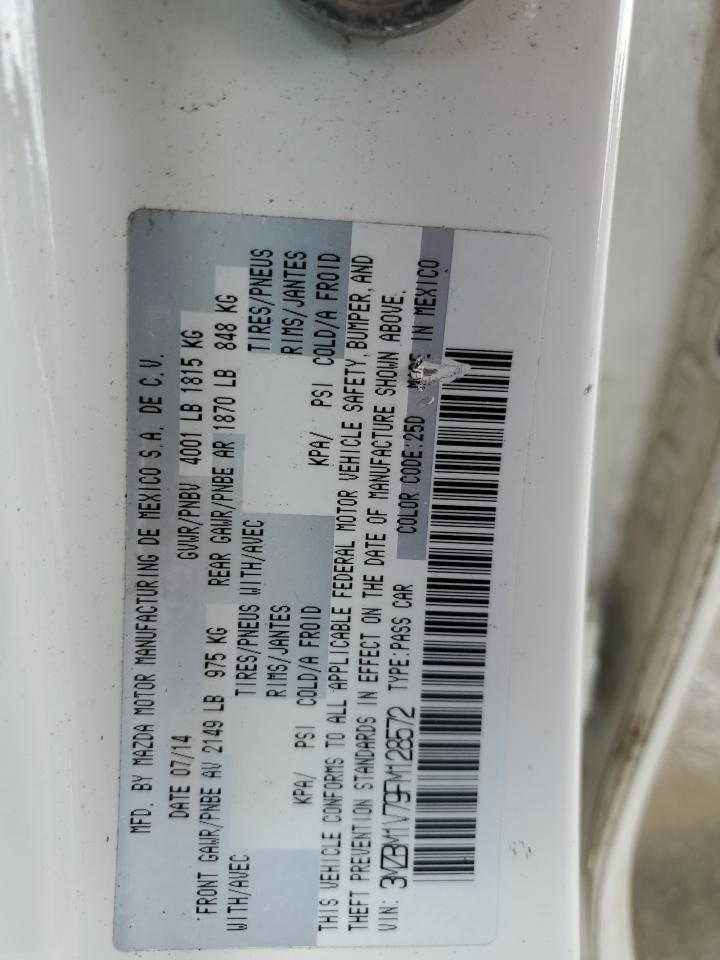 2015 Mazda 3 VIN 3MZBM1V79FM128572 Copart auction photo, front end / minor dent/scratches damage thumbnail 12