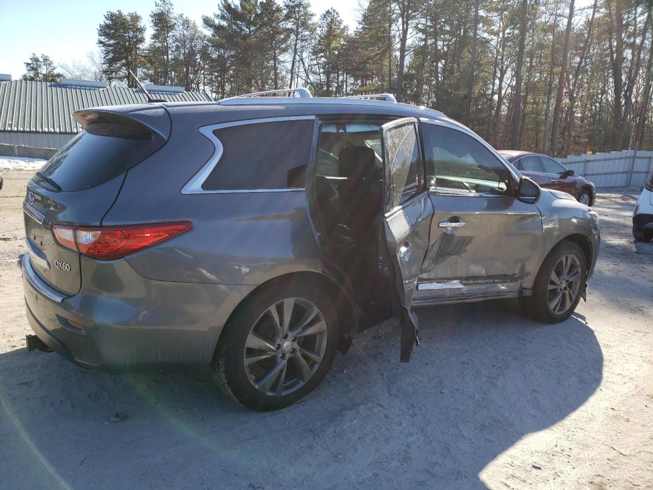 2015 Infiniti QX60 VIN 5N1AL0MM1FC535737 Copart auction photo, side / minor dent/scratches damage thumbnail 3