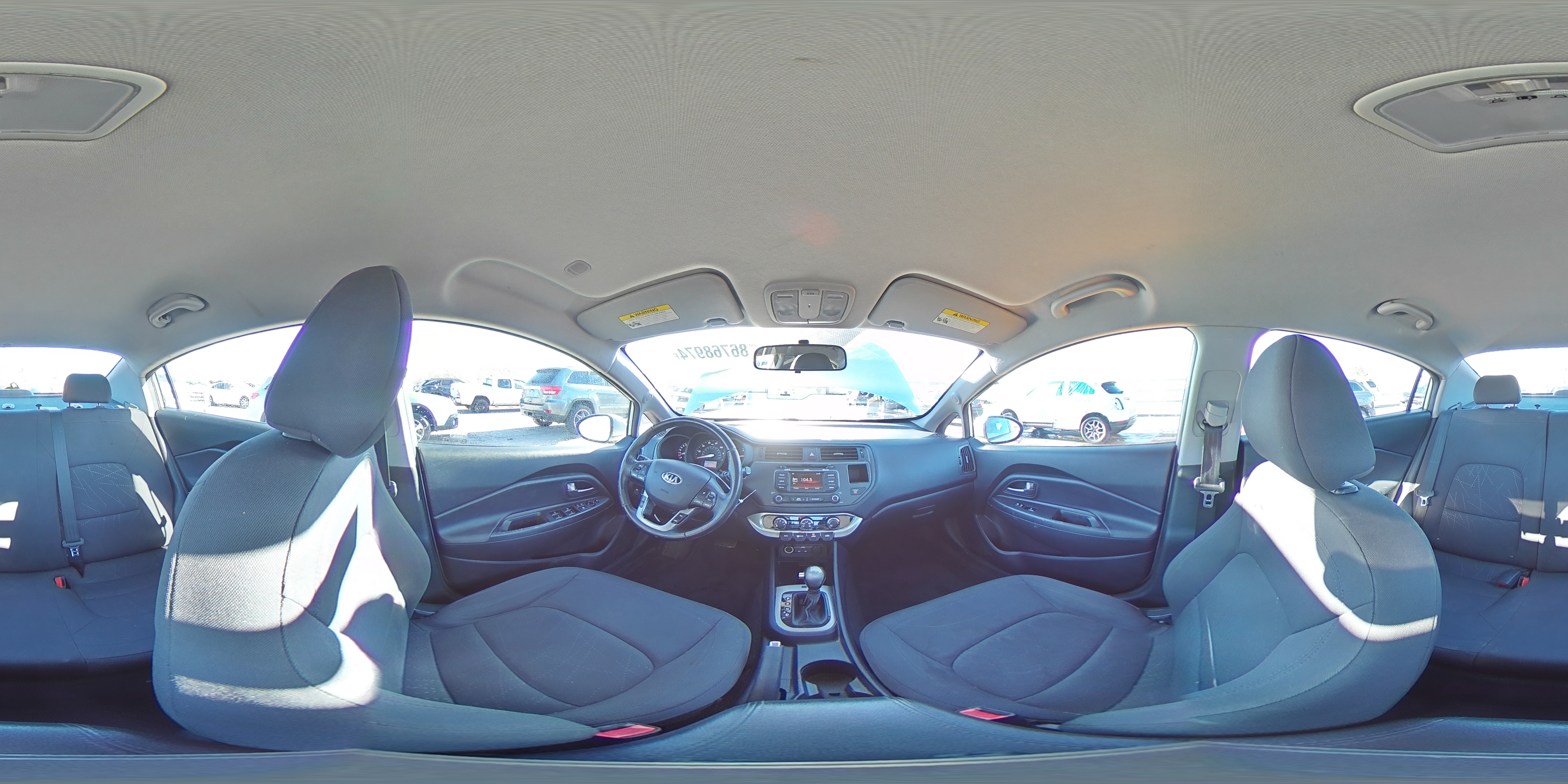2013 KIA Rio VIN KNADN4A3XD6223214 Copart auction photo, front end / side damage thumbnail 15
