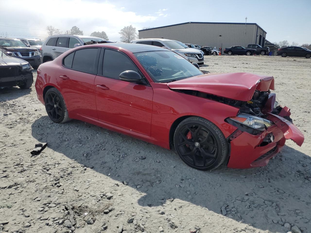 2019 Alfa Romeo Giulia VIN ZARFAMBN8K7622840 Copart auction photo, front end damage thumbnail 4