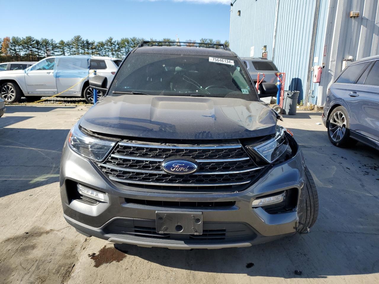 2020 Ford Explorer VIN 1FMSK8DH4LGC19715 Copart auction photo, front end / undercarriage damage thumbnail 5