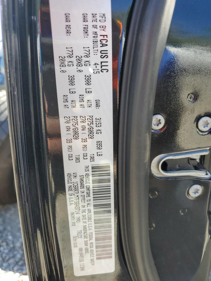 2015 RAM 1500 VIN 1C6RR7LM7FS643714 Copart auction photo, front end damage thumbnail 12