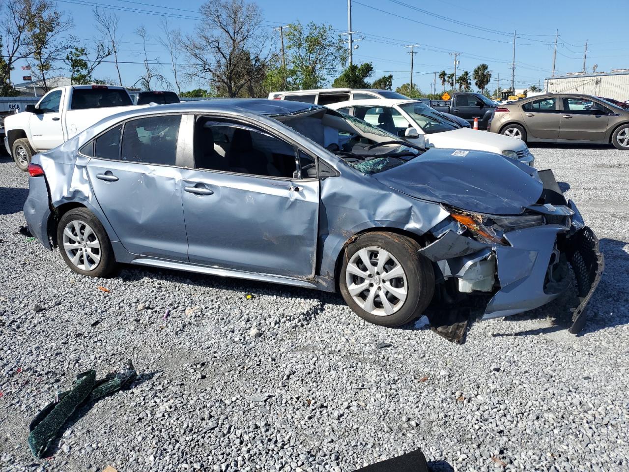 2022 Toyota Corolla VIN 5YFEPMAE0NP382918 Copart auction photo, rollover damage thumbnail 4