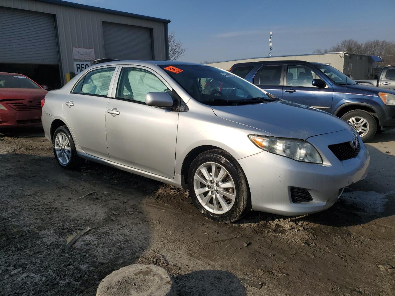 2009 Toyota Corolla VIN JTDBL40E39J003730 Copart auction photo, side / front end damage thumbnail 4