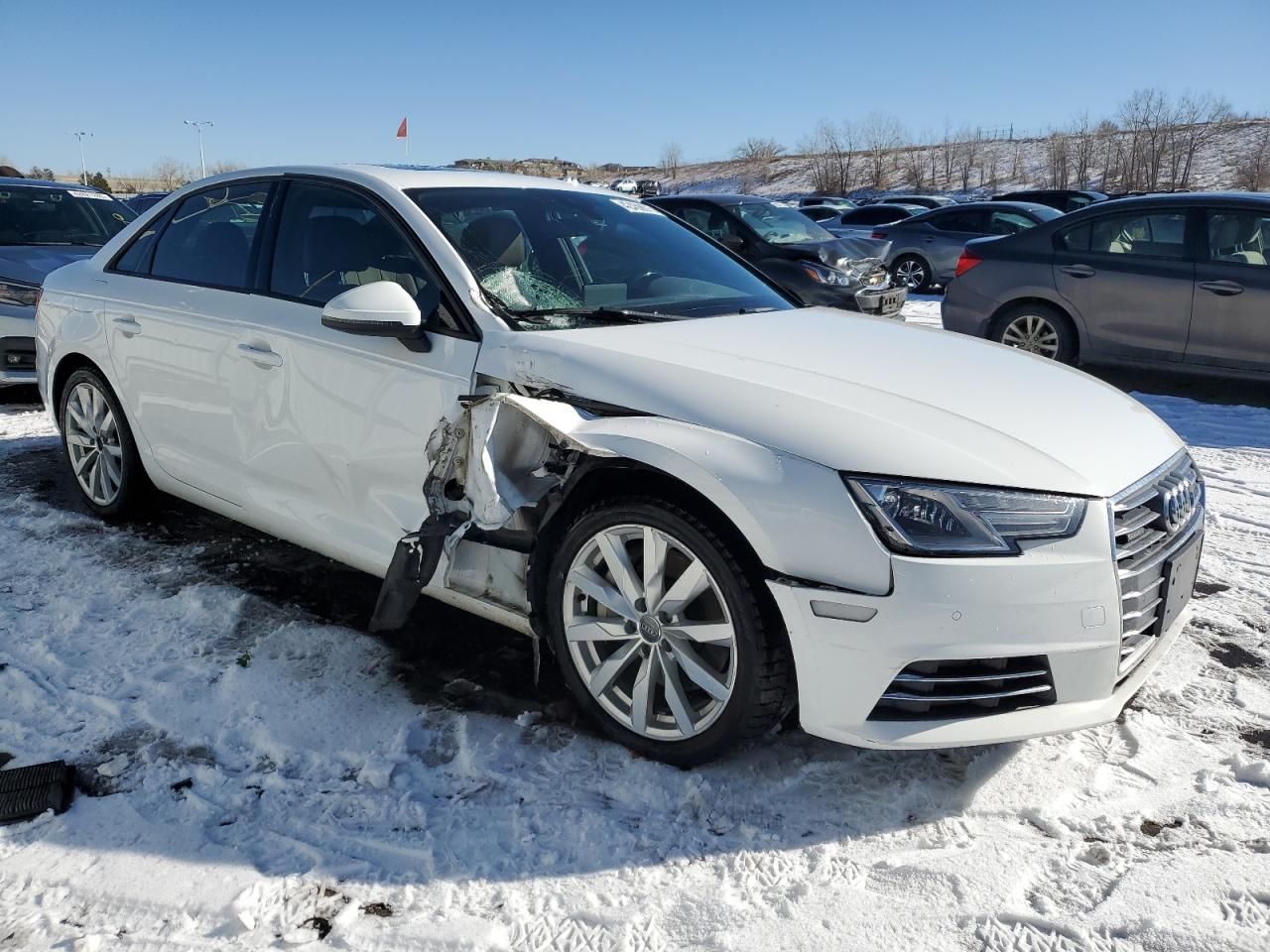 2017 Audi A4 VIN WAUANAF42HN016024 Copart auction photo, front end / side damage thumbnail 4