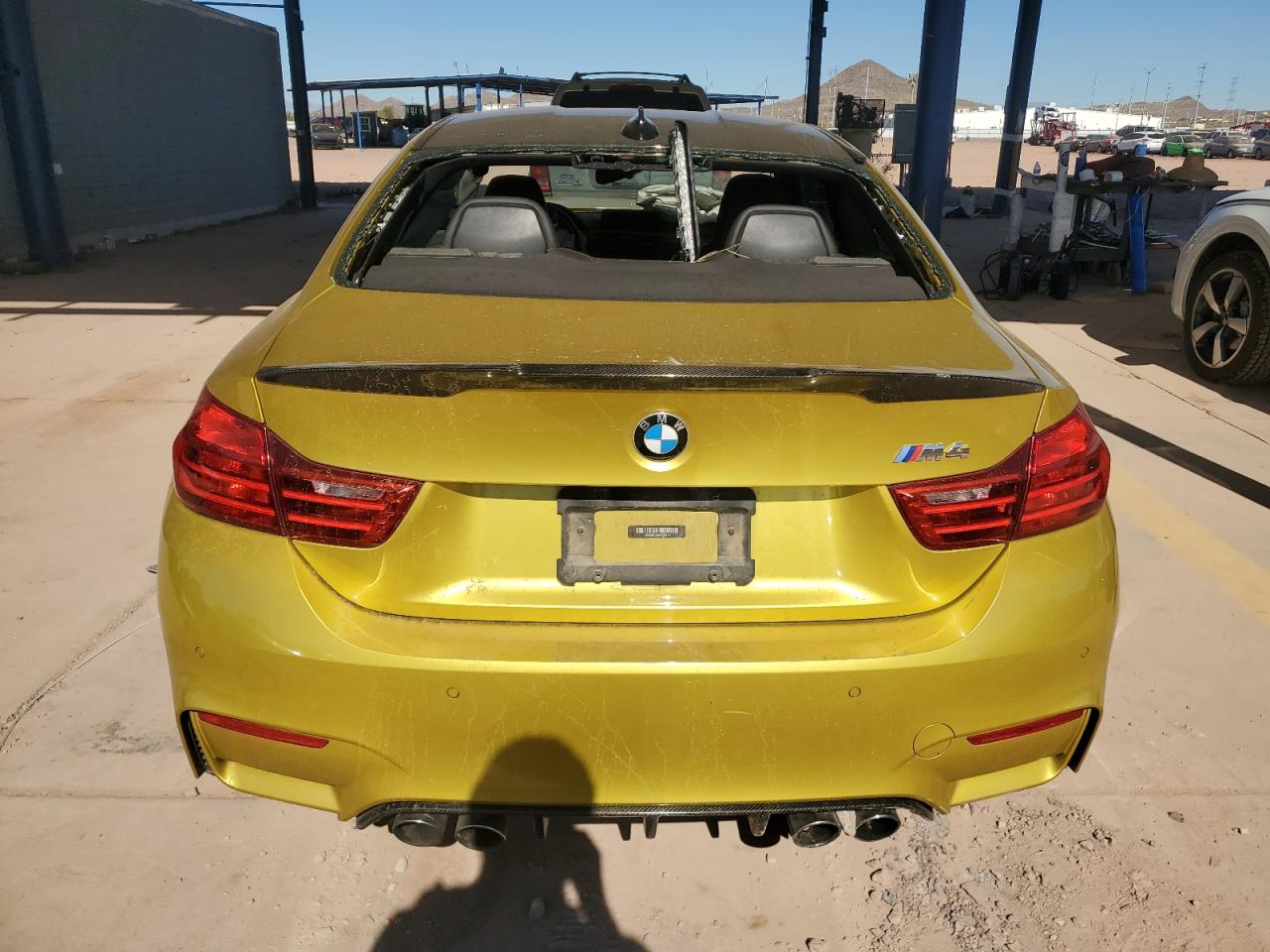 2015 BMW M4 VIN WBS3R9C59FK335312 Copart auction photo, front end damage thumbnail 6