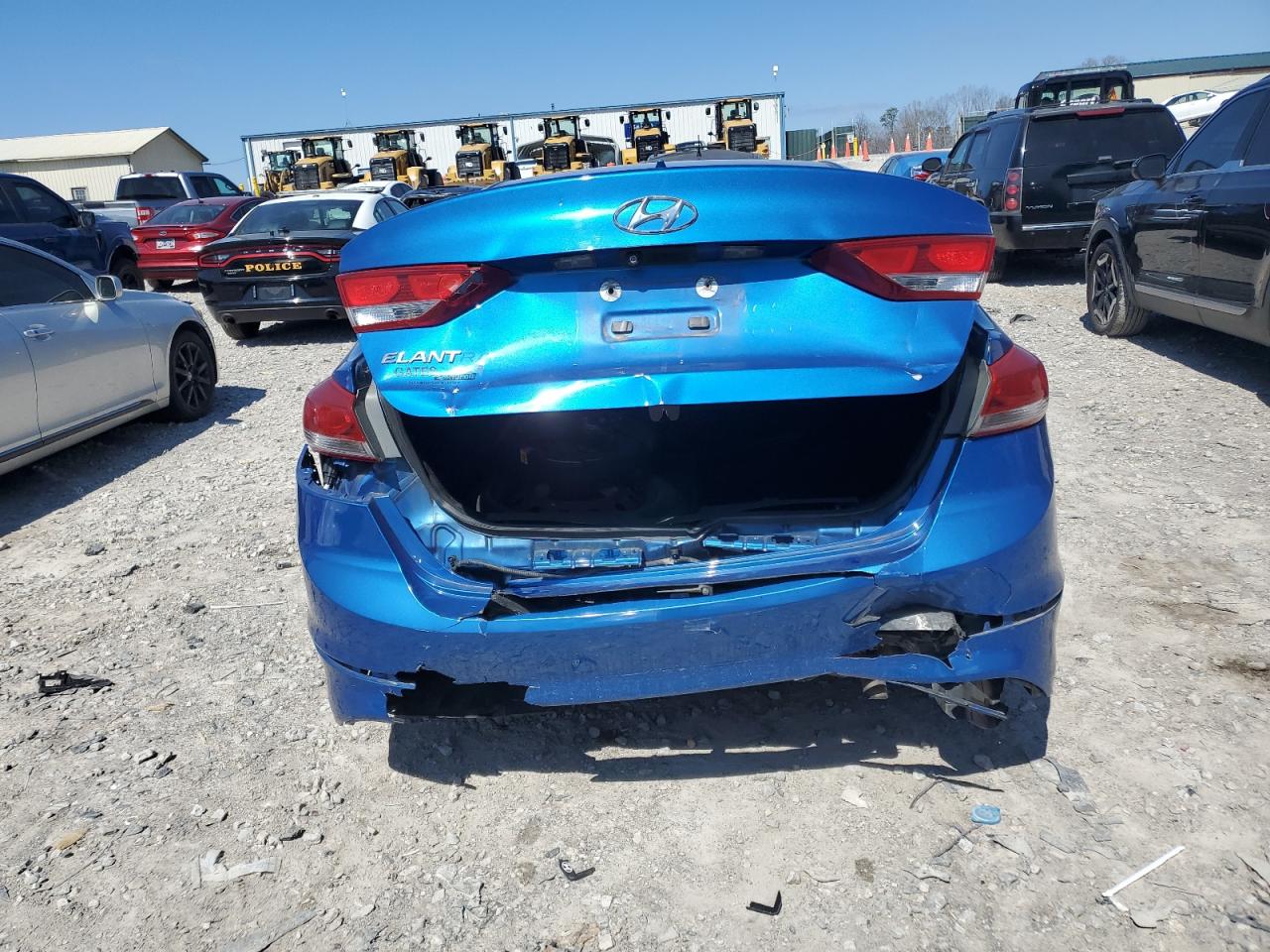 2017 Hyundai Elantra VIN KMHD84LF4HU242839 Copart auction photo, front end / rear end damage thumbnail 6