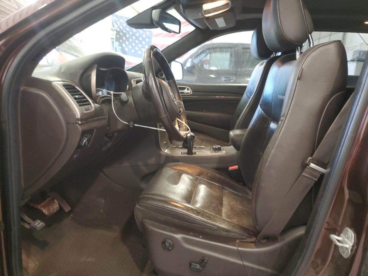 2014 Jeep Grand Cherokee VIN 1C4RJFJG3EC218801 Copart auction photo, front end / top/roof damage thumbnail 7