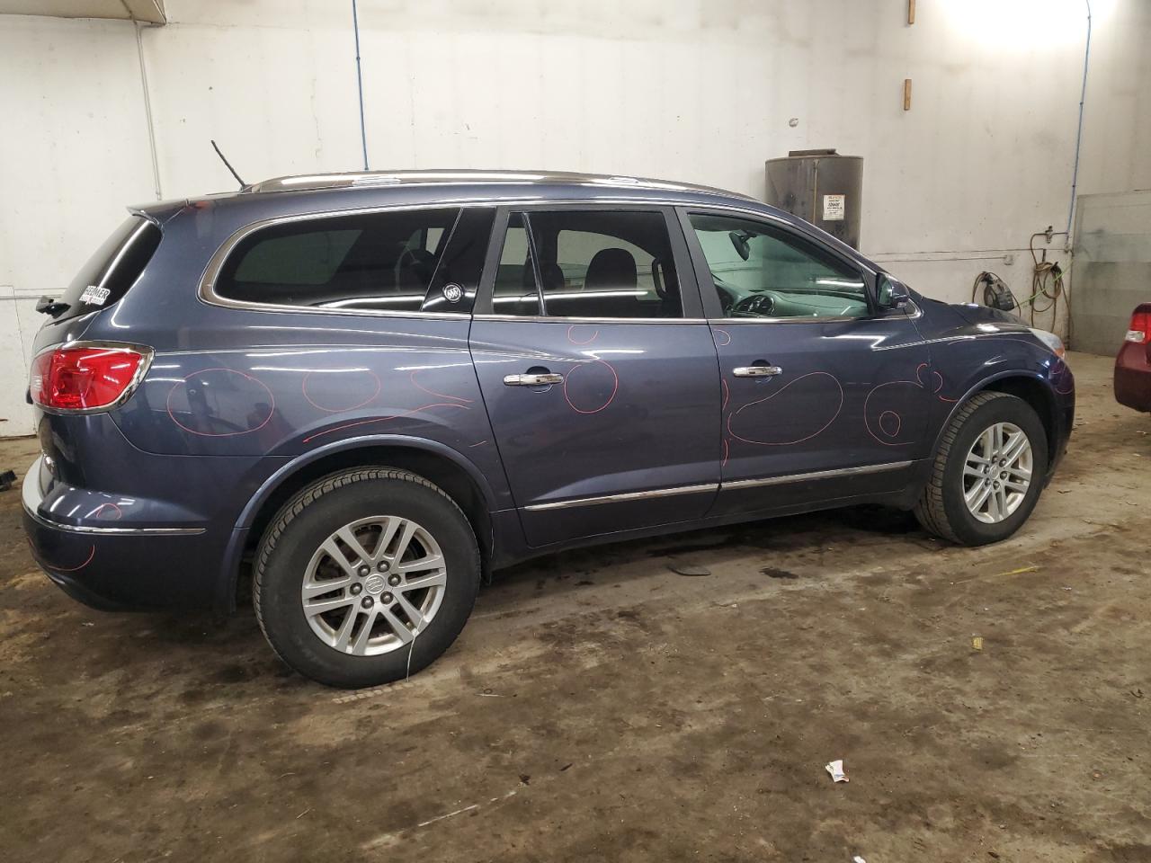 2013 Buick Enclave VIN 5GAKRBKD9DJ262921 Copart auction photo, side / front end damage thumbnail 3