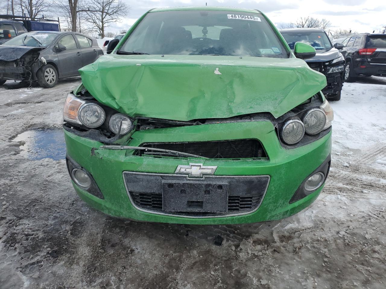 2015 Chevrolet Sonic VIN 1G1JD6SG2F4219008 Copart auction photo, front end / minor dent/scratches damage thumbnail 5