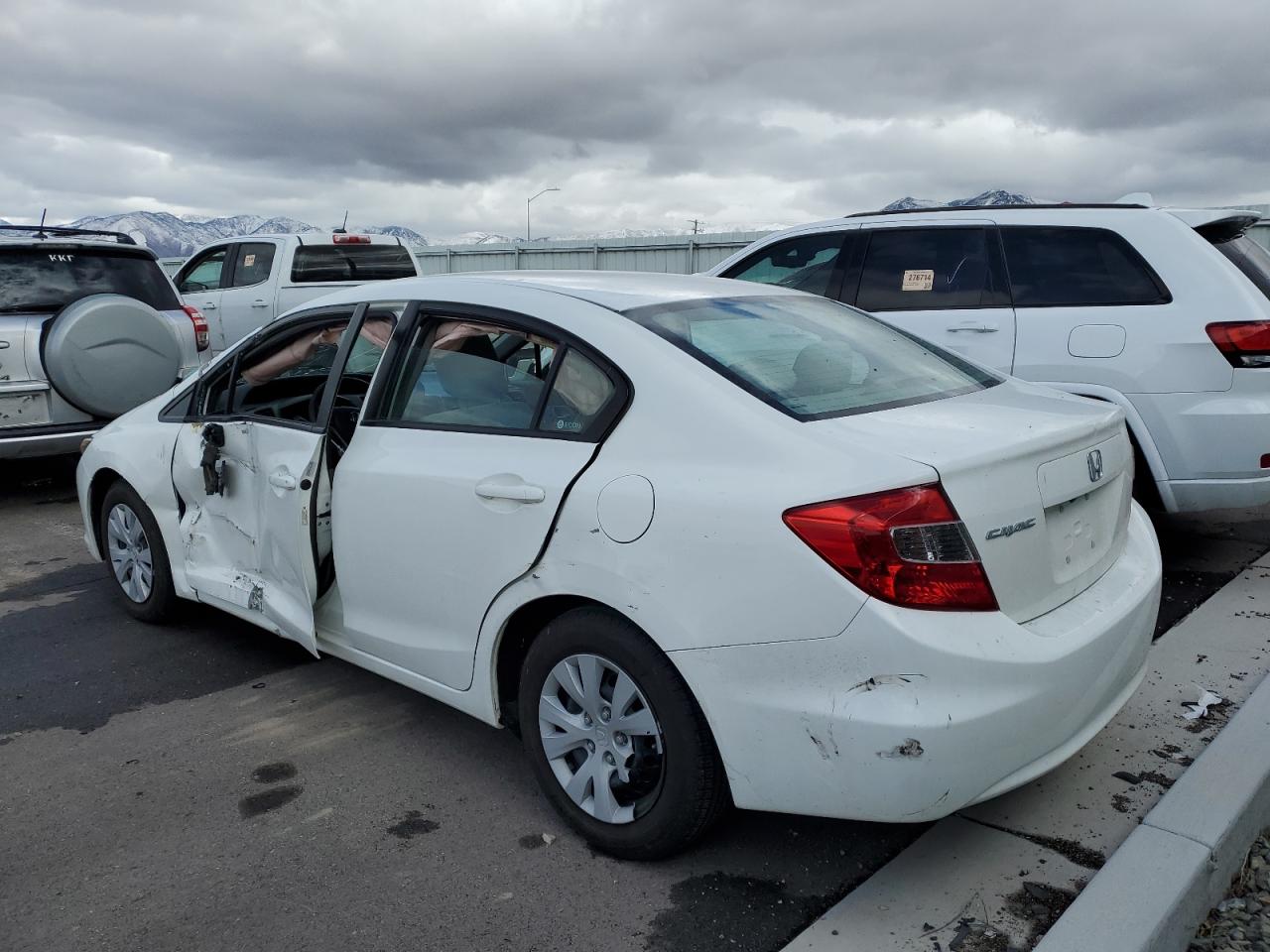 2012 Honda Civic VIN 2HGFB2F57CH587186 Copart auction photo, side damage thumbnail 2