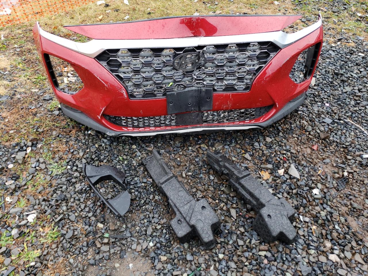 2019 Hyundai Santa Fe VIN 5NMS33AD5KH036949 Copart auction photo, front end / side damage thumbnail 13