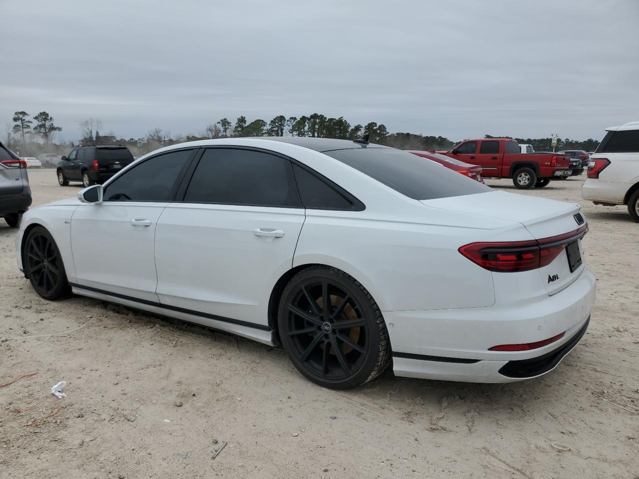 2023 Audi A8 VIN WAULDAF8XPN006192 Copart auction photo, side / front end damage thumbnail 2