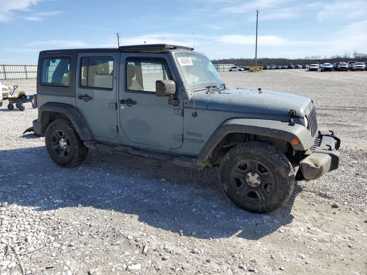 2014 Jeep Wrangler VIN 1C4BJWKG4EL328384 Copart auction photo, rollover damage thumbnail 4