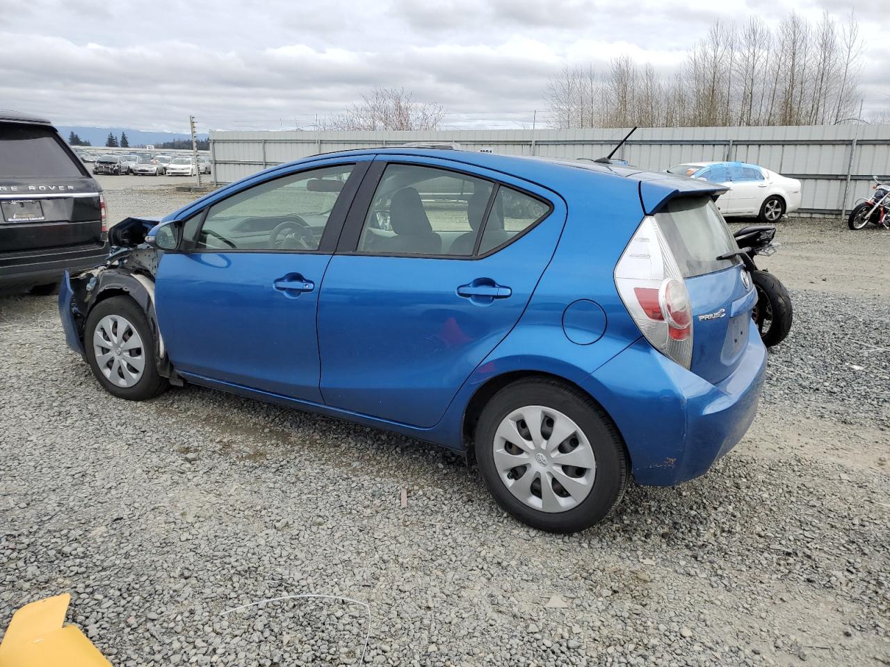 2013 Toyota Prius VIN JTDKDTB37D1550446 Copart auction photo, front end / rear end damage thumbnail 2
