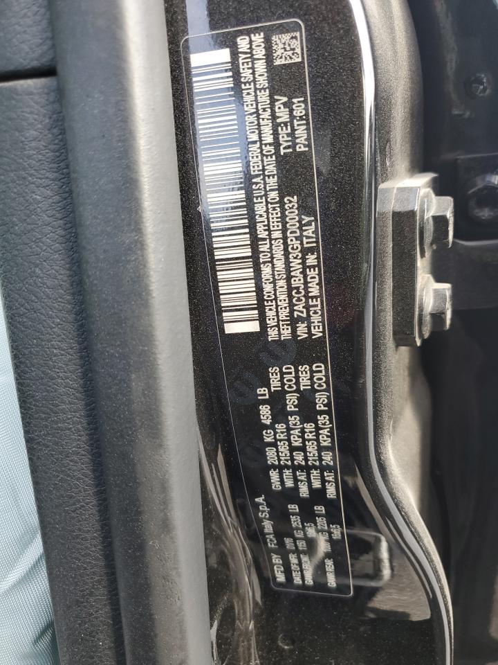 2016 Jeep Renegade VIN ZACCJBAW3GPD00032 Copart auction photo, front end damage thumbnail 13