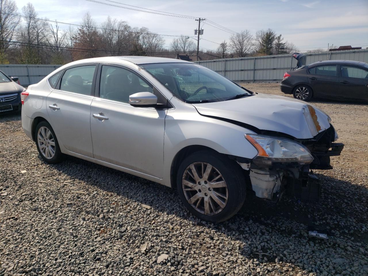 2013 Nissan Sentra VIN 3N1AB7AP5DL713846 Copart auction photo, front end damage thumbnail 4