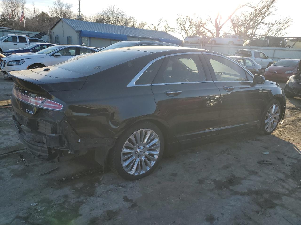 2013 Lincoln MKZ VIN 3LN6L2J97DR816795 Copart auction photo, rear end / side damage thumbnail 3