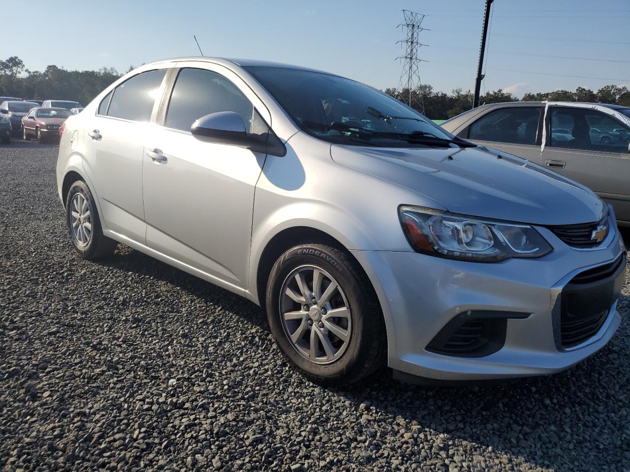 2018 Chevrolet Sonic VIN 1G1JD5SH6J4100504 Copart auction photo, side / front end damage thumbnail 4