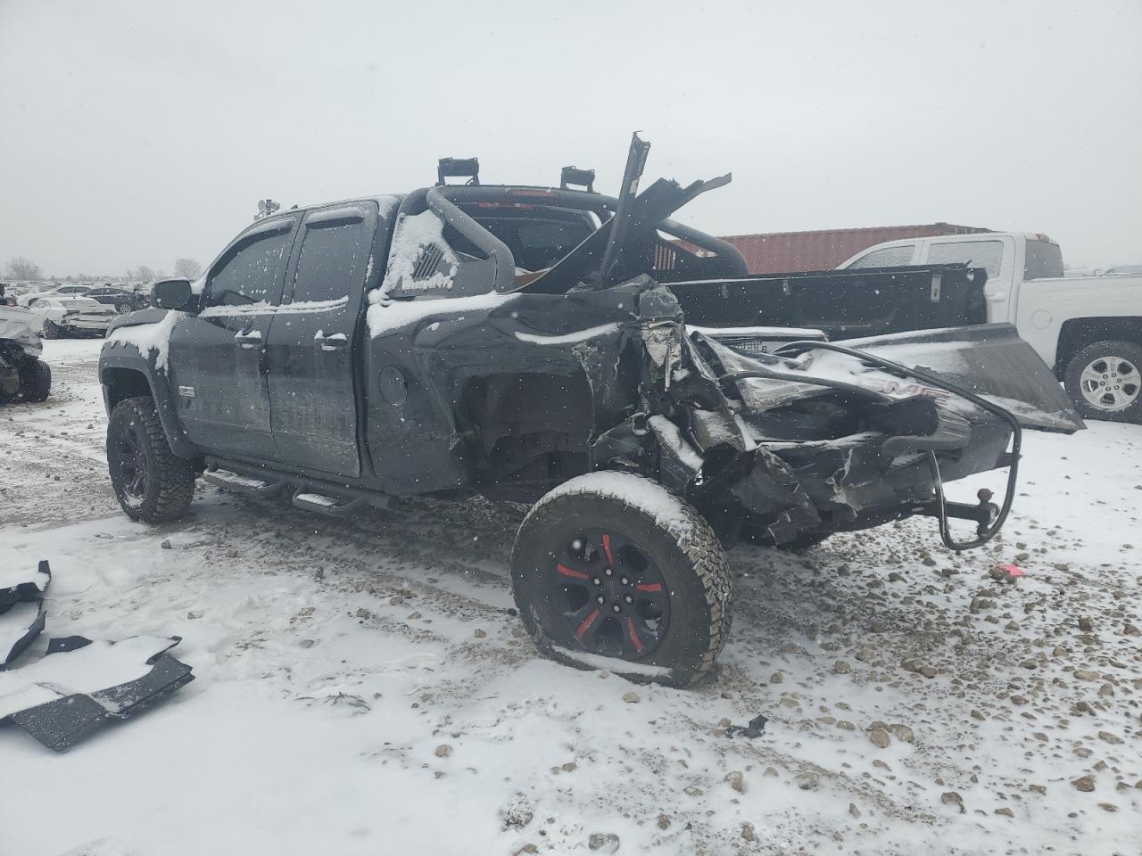 2016 GMC Sierra VIN 1GTV2NEC8GZ366505 Copart auction photo, rear end / side damage thumbnail 2