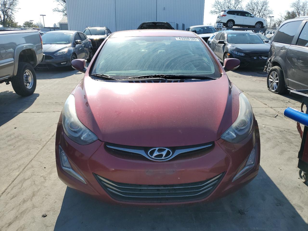 2015 Hyundai Elantra VIN 5NPDH4AE3FH548095 Copart auction photo, rear end / front end damage thumbnail 5