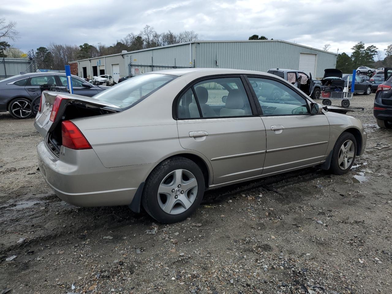 2001 Honda Civic VIN 1HGES26741L004411 Copart auction photo, front end / rear end damage thumbnail 3