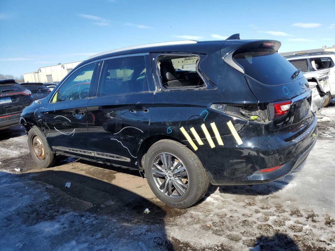 2016 Infiniti QX60 VIN 5N1AL0MM5GC513287 Copart auction photo, side / front end damage thumbnail 2