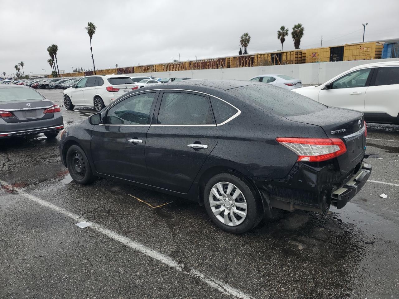 2014 Nissan Sentra VIN 3N1AB7AP7EL693925 Copart auction photo, rear end / minor dent/scratches damage thumbnail 2
