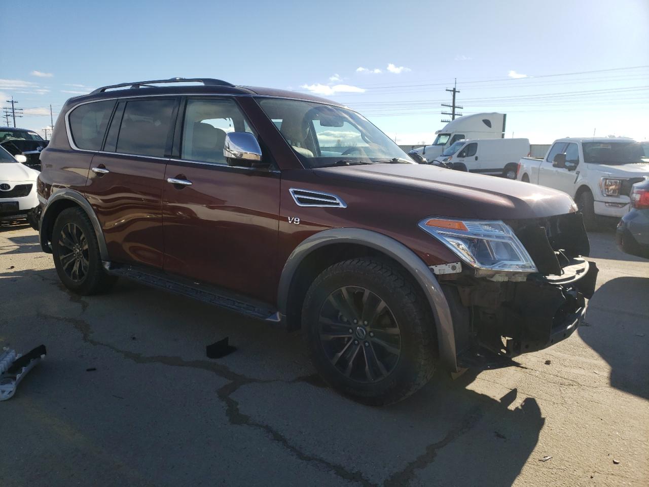 2018 Nissan Armada VIN JN8AY2NCXJ9553719 Copart auction photo, all over damage thumbnail 4
