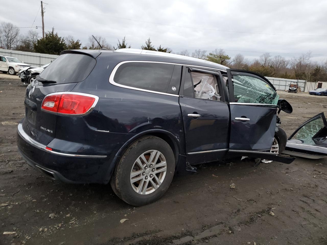 2015 Buick Enclave VIN 5GAKRAKD1FJ300932 Copart auction photo, all over damage thumbnail 3