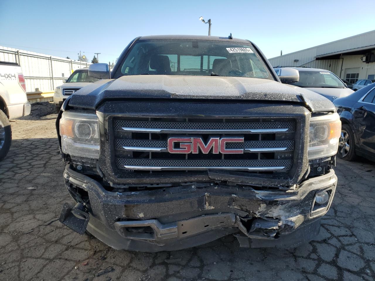 2014 GMC Sierra VIN 3GTU2VEC3EG569729 Copart auction photo, front end / side damage thumbnail 5