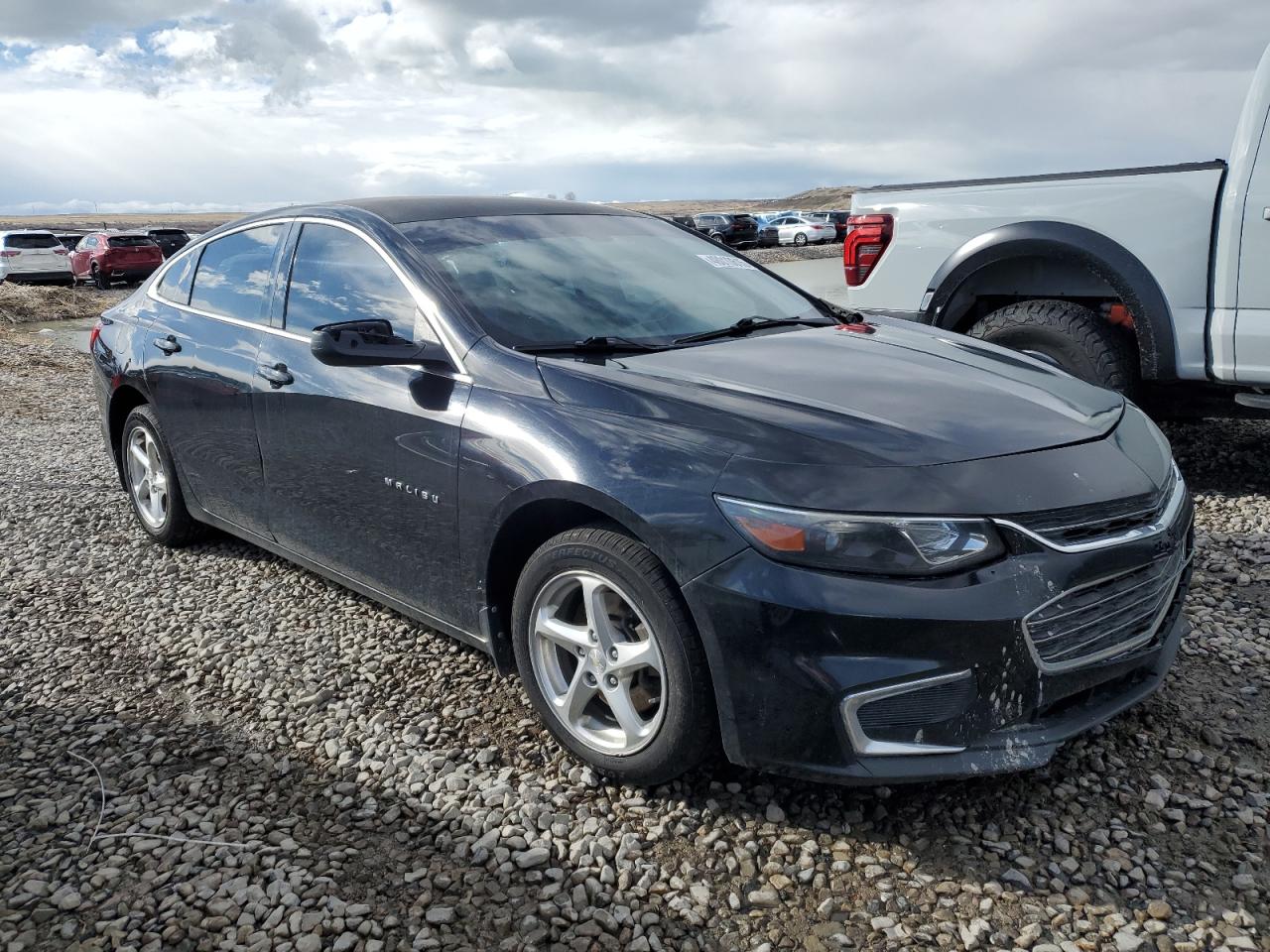 2017 Chevrolet Malibu VIN 1G1ZB5ST0HF152030 Copart auction photo, top/roof / front end damage thumbnail 4