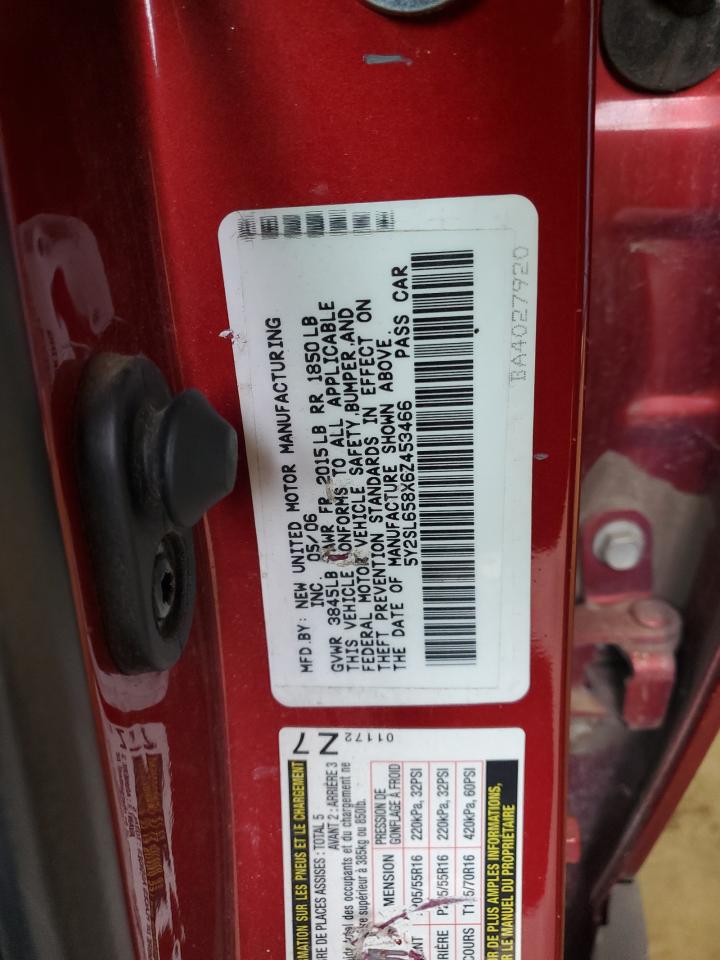 2006 Pontiac Vibe VIN 5Y2SL658X6Z453466 Copart auction photo, side / rear end damage thumbnail 12
