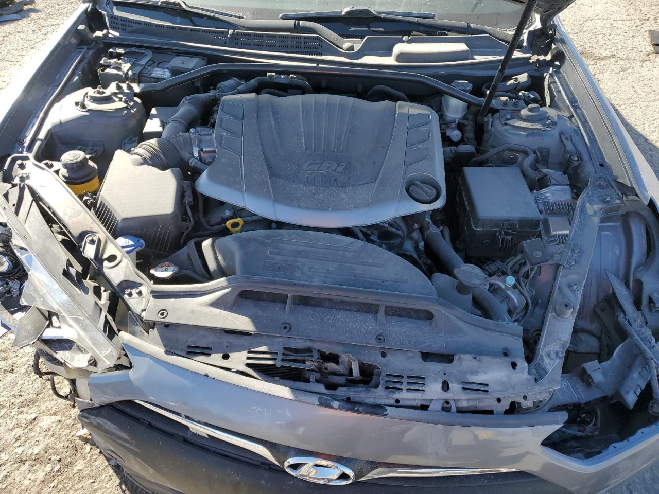 2015 Hyundai Genesis VIN KMHHU6KJ5FU128795 Copart auction photo, front end / side damage thumbnail 11