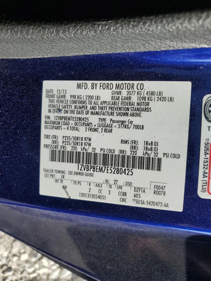 2014 Ford Mustang VIN 1ZVBP8EM7E5280425 Copart auction photo, front end damage thumbnail 15