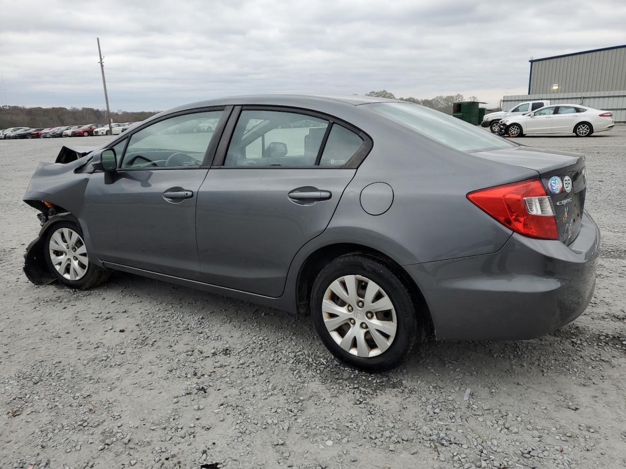 2012 Honda Civic VIN 19XFB2F58CE370501 Copart auction photo, front end / rear end damage thumbnail 2
