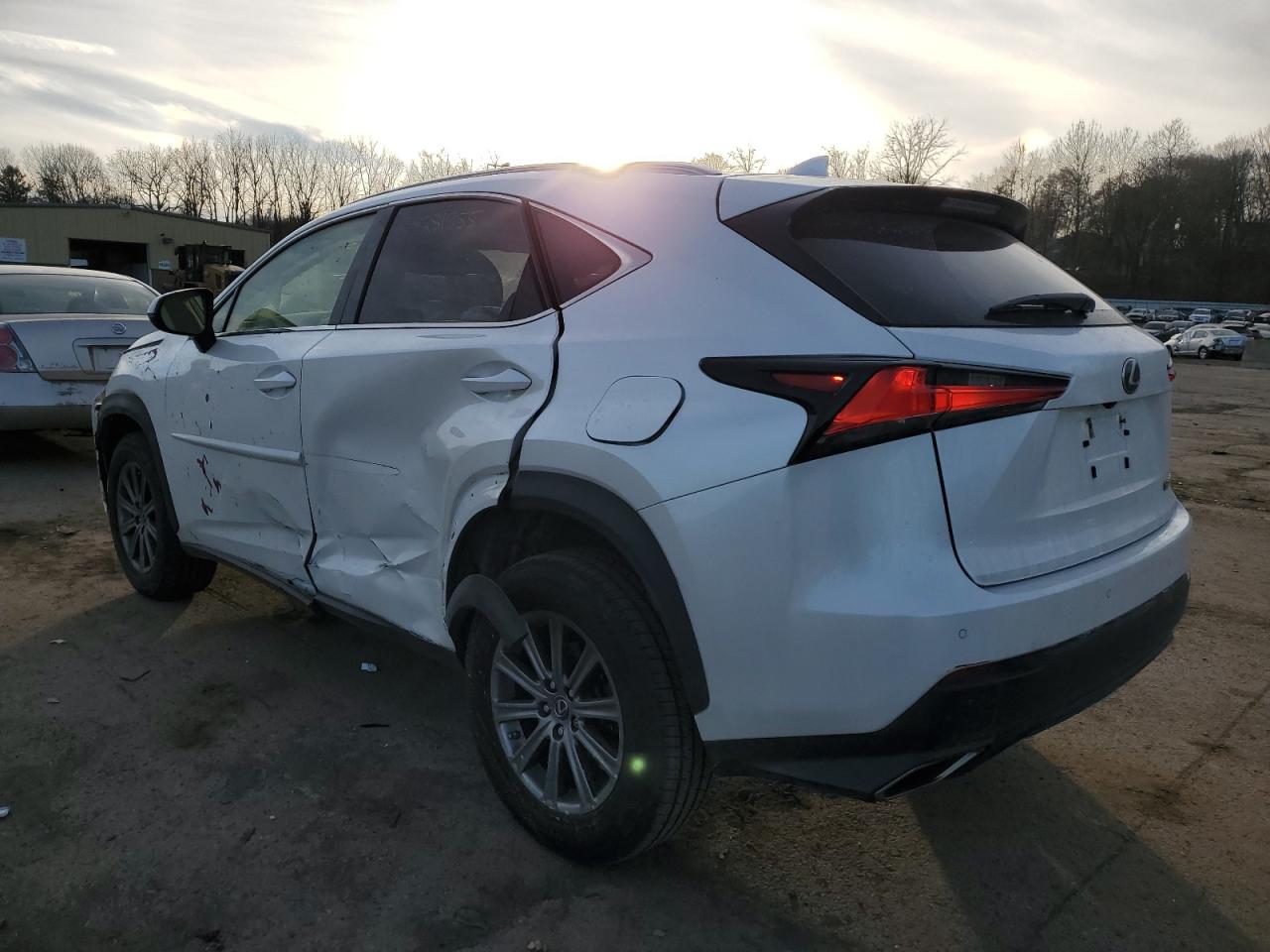 2019 Lexus NX VIN JTJBARBZ1K2179854 Copart auction photo, side / front end damage thumbnail 2