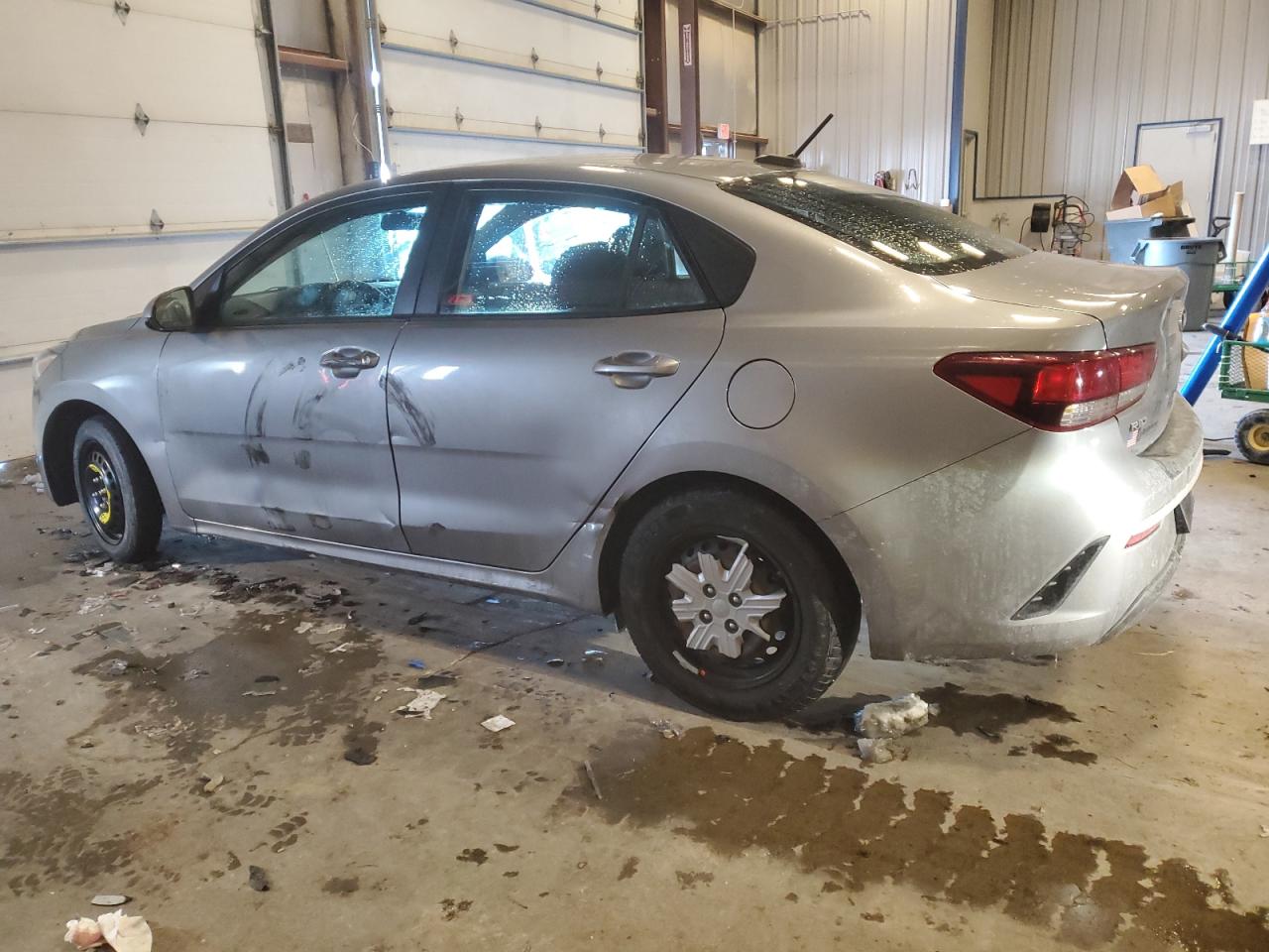 2021 KIA Rio VIN 3KPA24AD5ME366587 Copart auction photo, side damage thumbnail 2