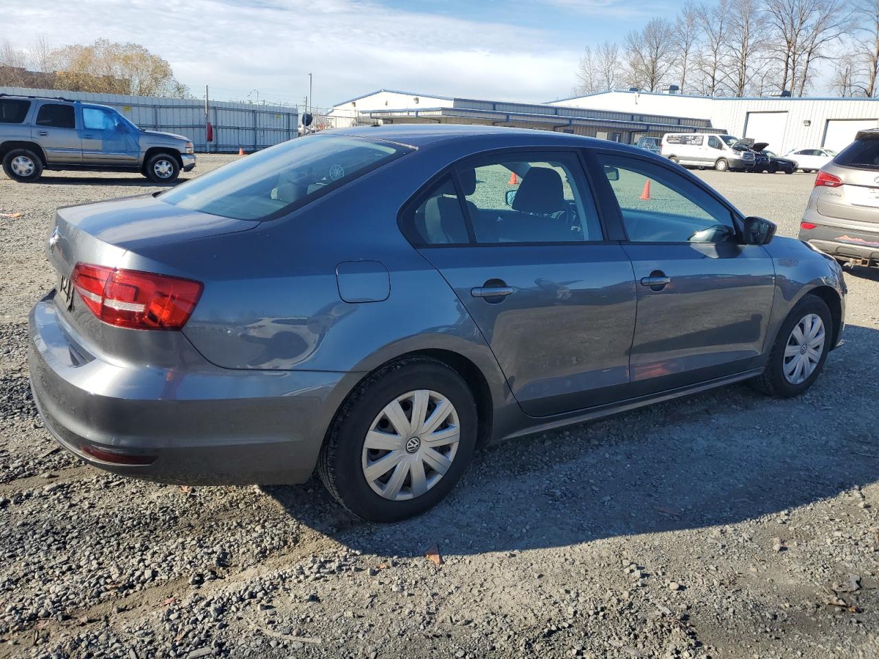 2015 Volkswagen Jetta VIN 3VW2K7AJ8FM303730 Copart auction photo, rear end / front end damage thumbnail 3