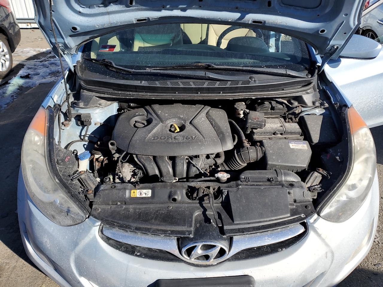 2012 Hyundai Elantra VIN KMHDH4AEXCU261110 Copart auction photo, rear end damage thumbnail 11