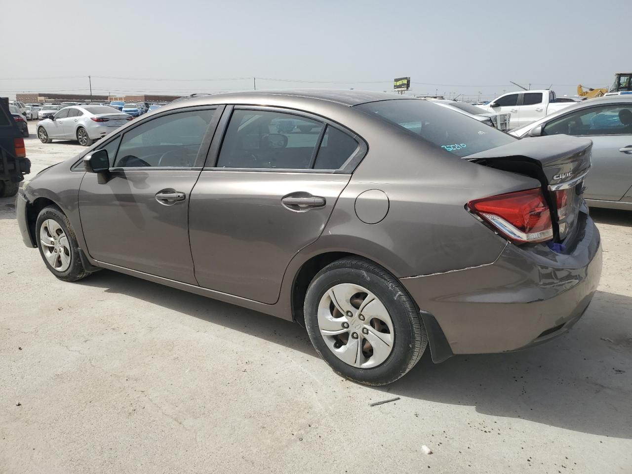2014 Honda Civic VIN 2HGFB2F51EH507397 Copart auction photo, front end / rear end damage thumbnail 2